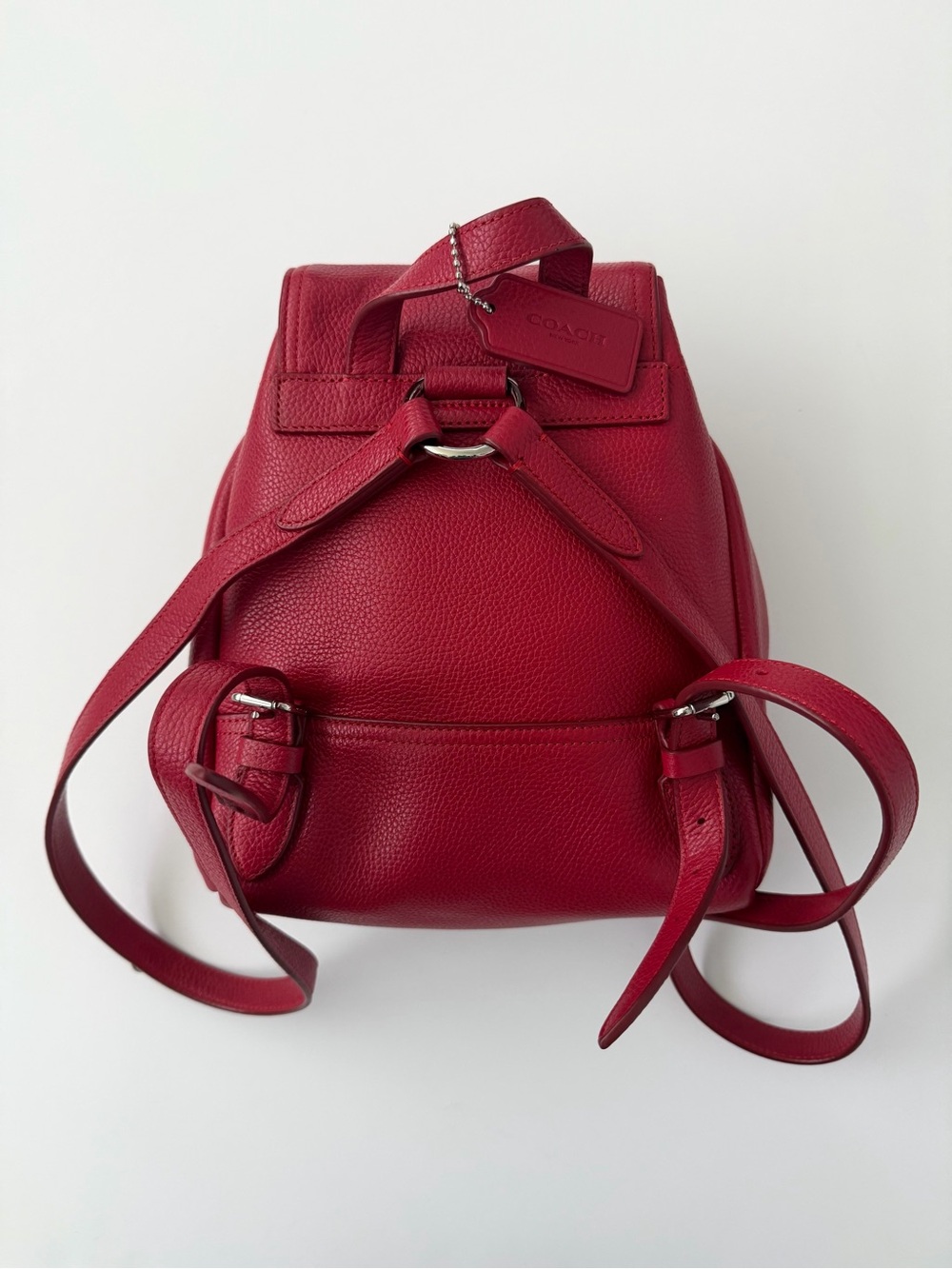 Coach Red Mini Turnlock Rucksack Backpack - Picture 5 of 11